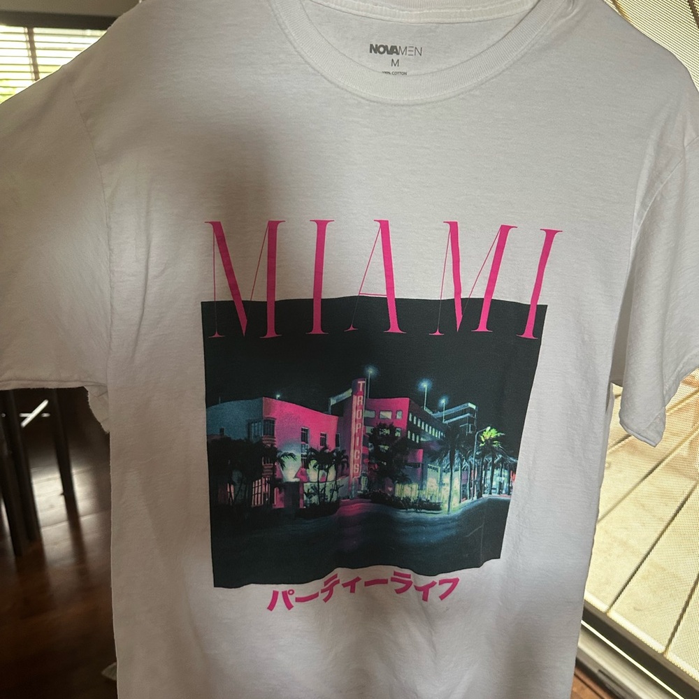 White Miami Graphic T-Shirt